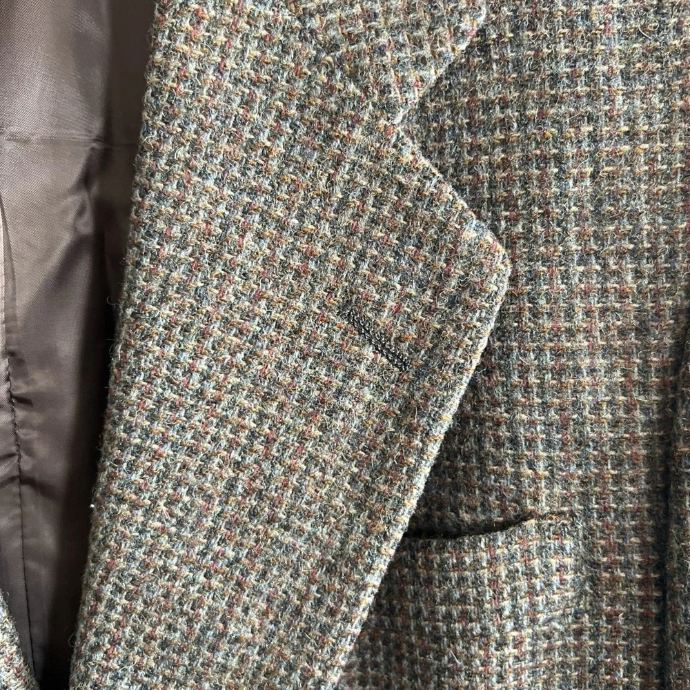 VTG Christian Dior Monsieur Brown Wool Blazer 38R Usa Made Union Kaufman Montana